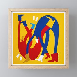 Cowboy Jonkles (Yellow) Framed Mini Art Print
