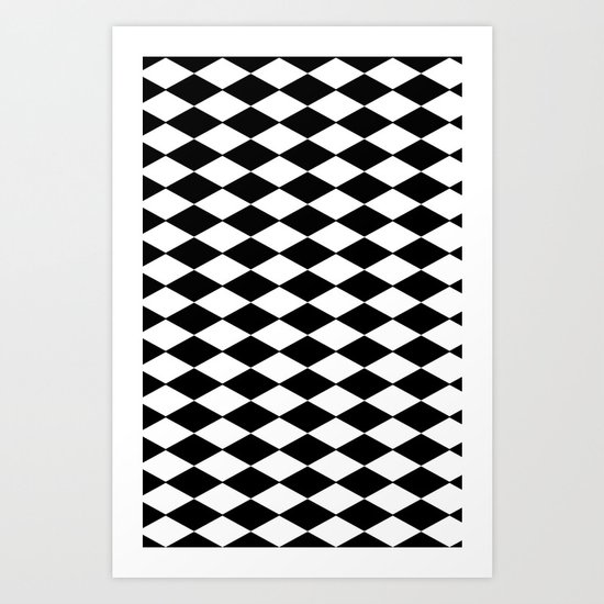 Black & white chequered case. Art Print