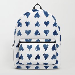 Hearts Watercolor Pattern Backpack