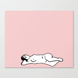 Woman in Pink Canvas Print