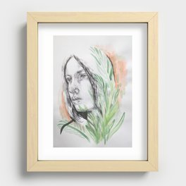 Floral Portrait Recessed Framed Print