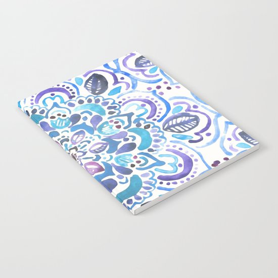 The Blues - Watercolor Mandala Notebook