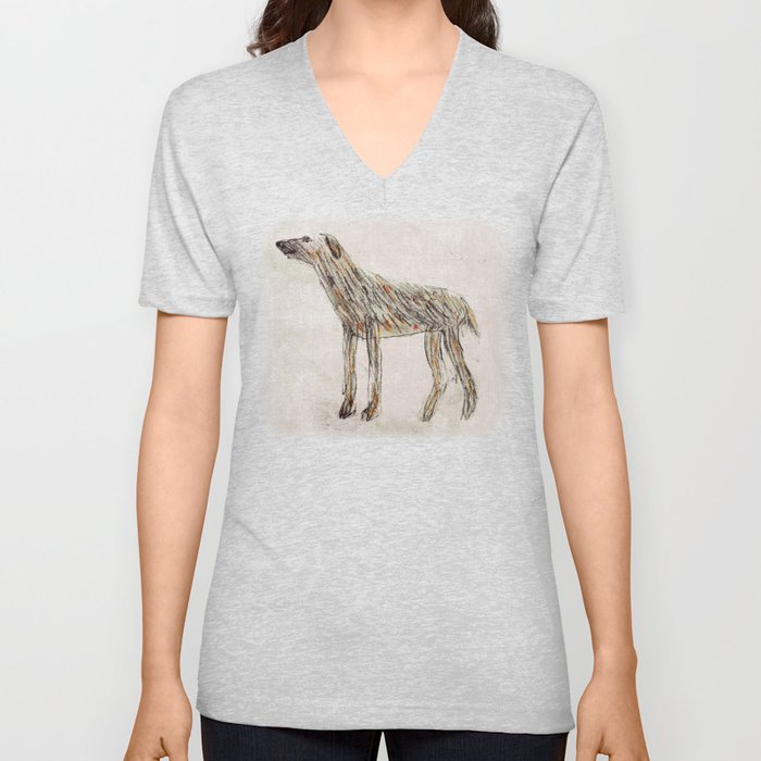 Paddy the Wolfhound V Neck T Shirt