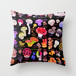 Mushroom - name Throw Pillow