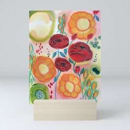 Roses and Daisies Mini Art Print