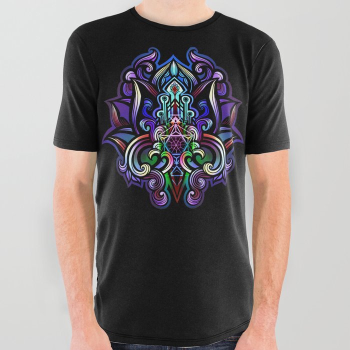 lotus heart temple All Over Graphic Tee