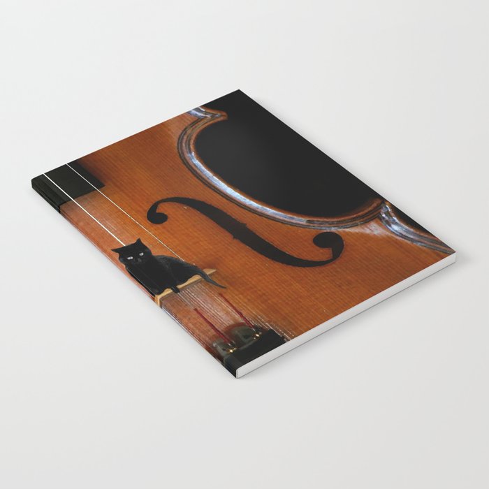 Black Cat And Violin #decor #society6 #buyart Notebook