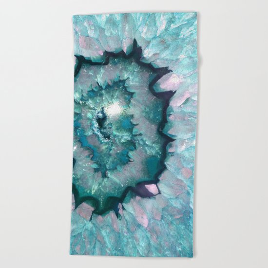 Teal Agate Beach Towel