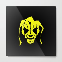 LA Park Mask Design Yellow Metal Print