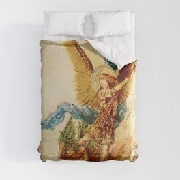“St Micheal Vanquishing Satan” by Gustave Moreau Comforter