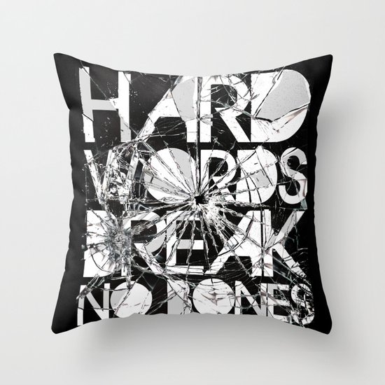 HARD WORDS Throw Pillow