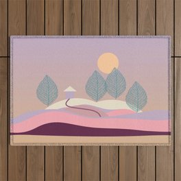 HOME SWEET HOME Simple Illustration Outdoor Rug