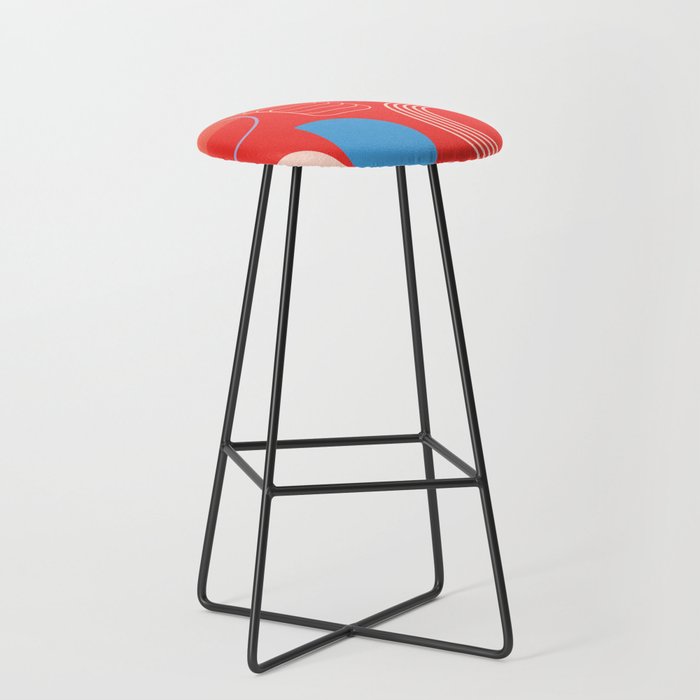 Shapes 25 in Red Bar Stool