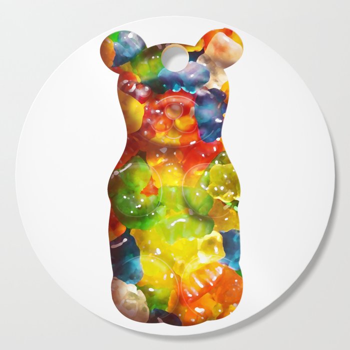 Rainbow Gummy Bear Cutting Board by squibble | Society6