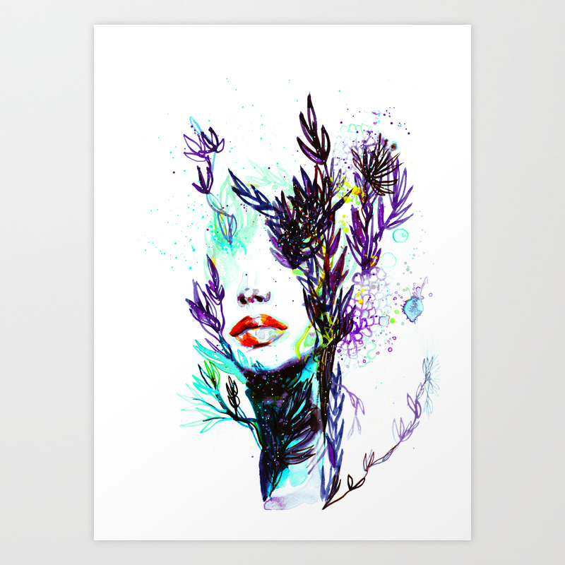 Abstract Women Face Art Print By Missnyka92 Society6