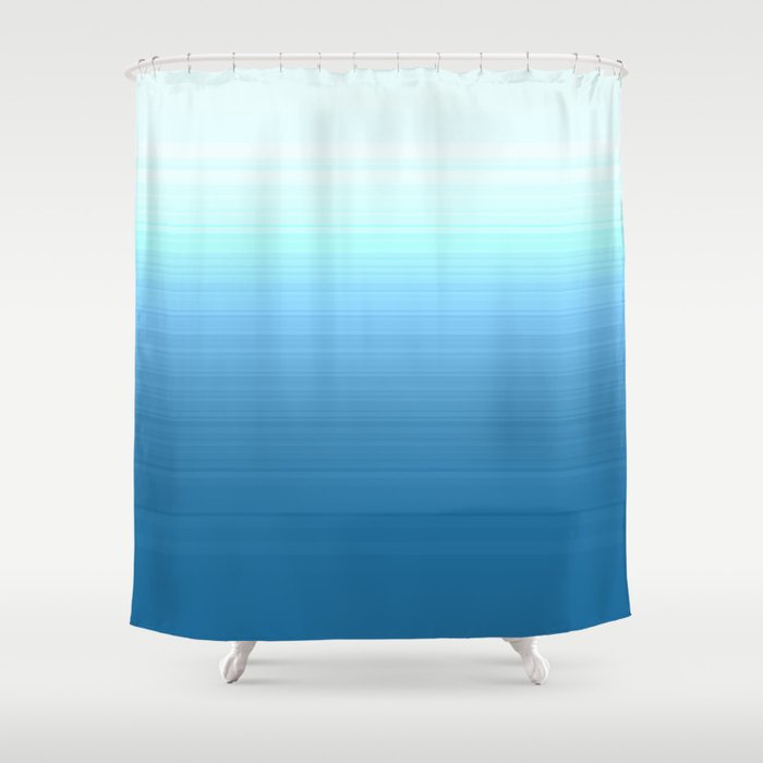 Sea Blue Ombre Shower Curtain By Vintageby2sweet