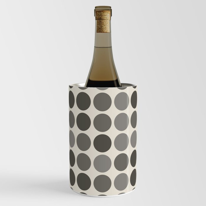Simple Shapes Pattern. Organic Neutral and Tonal Luxurious Bronze. Wine Chiller