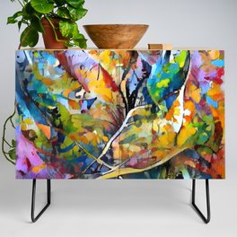 Painted Leaves Credenza