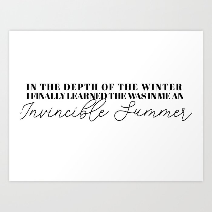 In The Depth Of The Winter Art Print By Typutopia Society6
