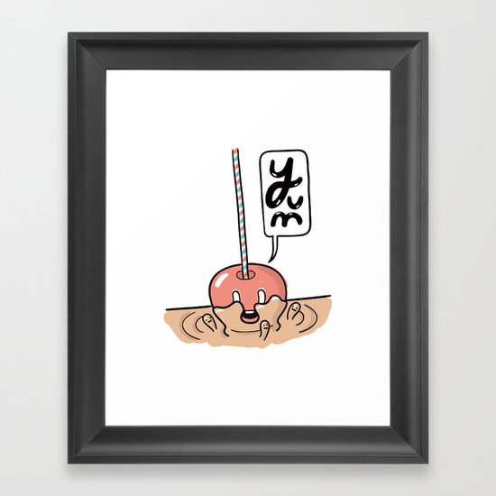Friends Go Better Together 2/7 - Apple and Caramel Framed Art Print