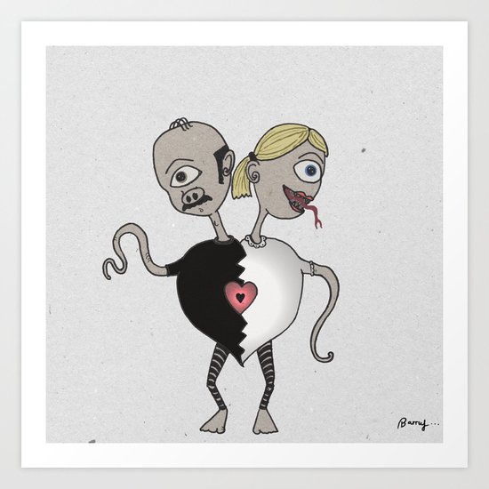 The Weird Monster Love Art Print