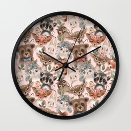 Forest animals Wall Clock