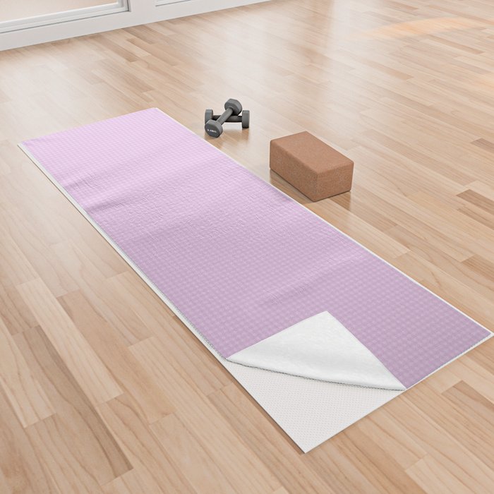 Pastel Violet Gingham Yoga Towel