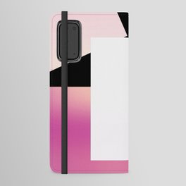 Bold Ombre Color Block Pink White Black Android Wallet Case