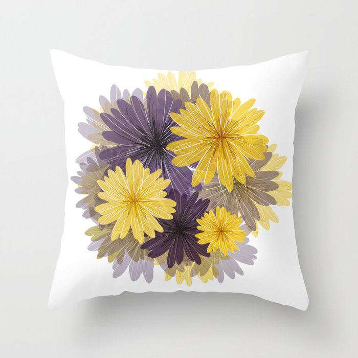 Purple and hotsell yellow throw pillows