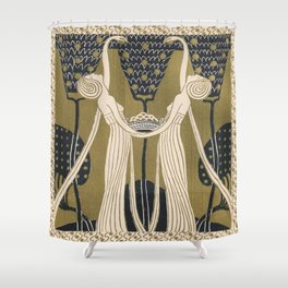 Art Nouveau Women Shower Curtain
