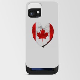I Love Canada - Canadian Flag Heart Art iPhone Card Case