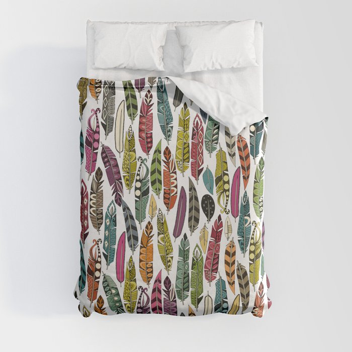 joyful feathers Duvet Cover