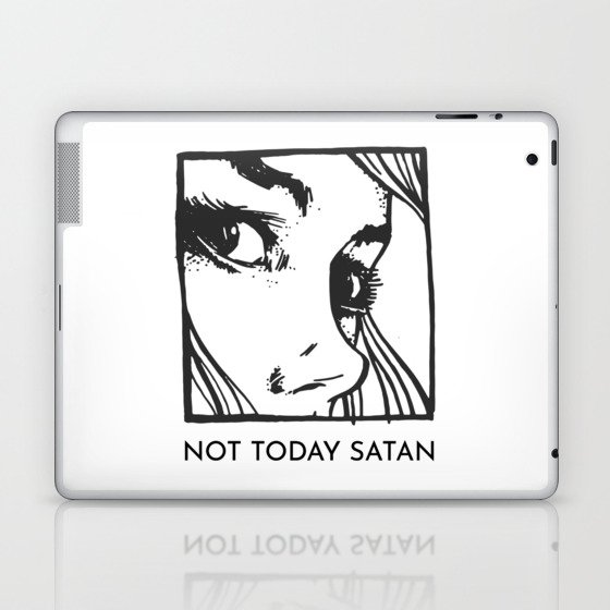 Not Today Satan Pop-Art Typography Laptop & iPad Skin