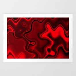 Red liquid Art Print