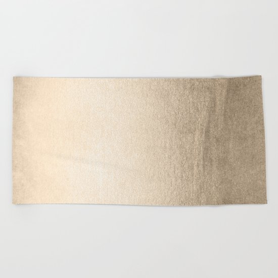 Simply White Gold Sands Beach Towel