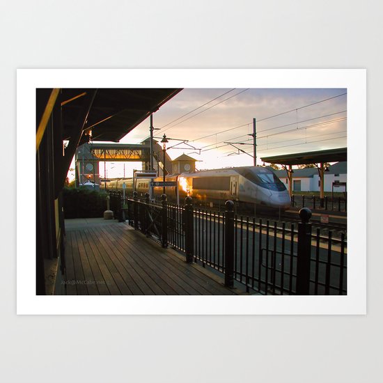 Acela Afternoon Flyby Kingston Railroad Station Art Print