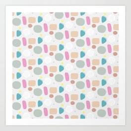 Pebbles - gray Art Print