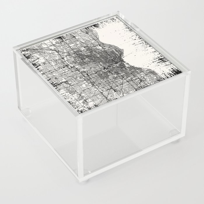 Milwaukee, USA - City Map Acrylic Box