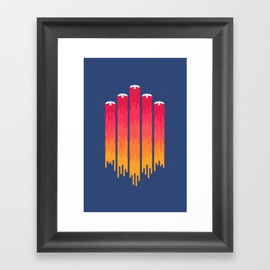 Break the Night with Color Framed Art Print