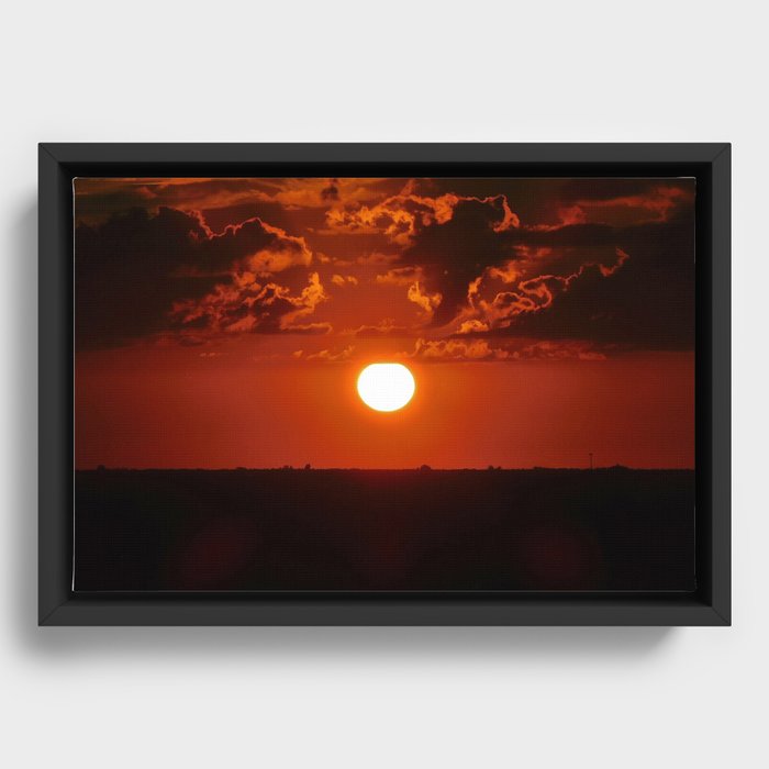 Spooky Sunset Framed Canvas
