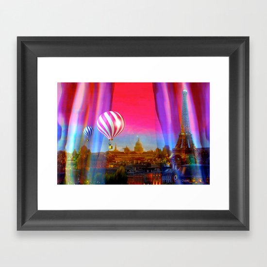 Behind the curtain 5 "Paris" Framed Art Print