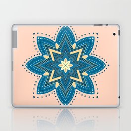 Blue star mandala Laptop Skin