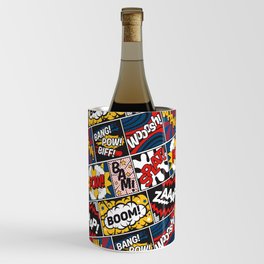 Modern Comic Book Superhero Pattern Color Colour Cartoon Lichtenstein Pop Art Wine Chiller