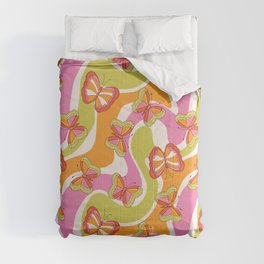 Groovy Butterfly 70s  Comforter