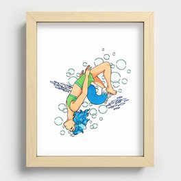 Swimming Fossa Recessed Framed Print