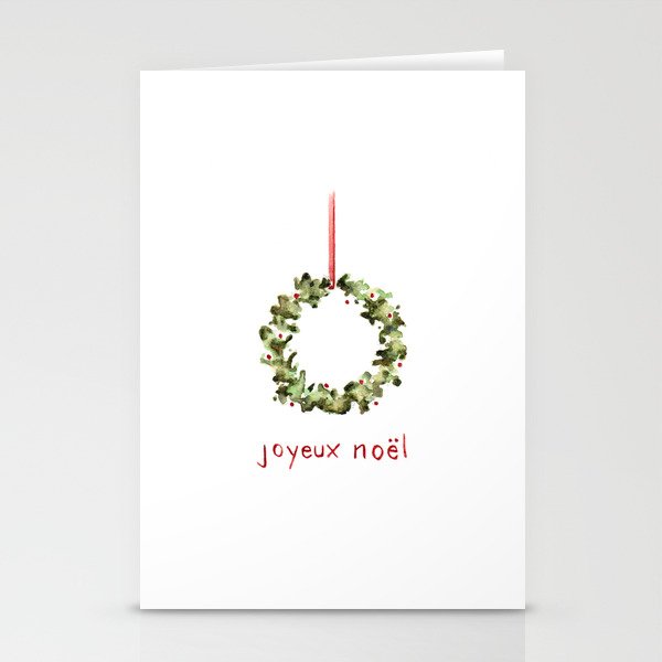 Joyeux Noel Stationery Cards By Happyhirtzel Society6