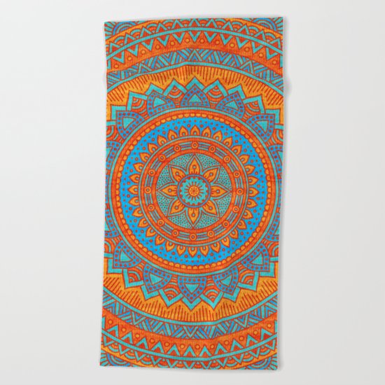 Hippie mandala 66 Beach Towel