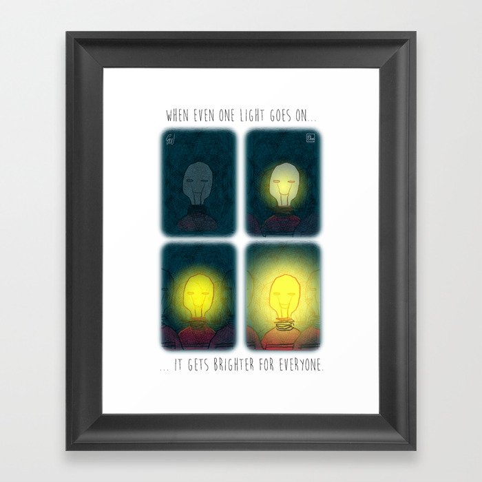 One light Framed Art Print