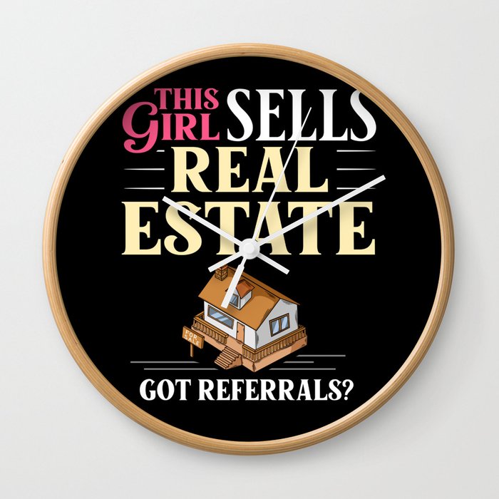 Real Estate Agent Realtor Investing Wall Clock