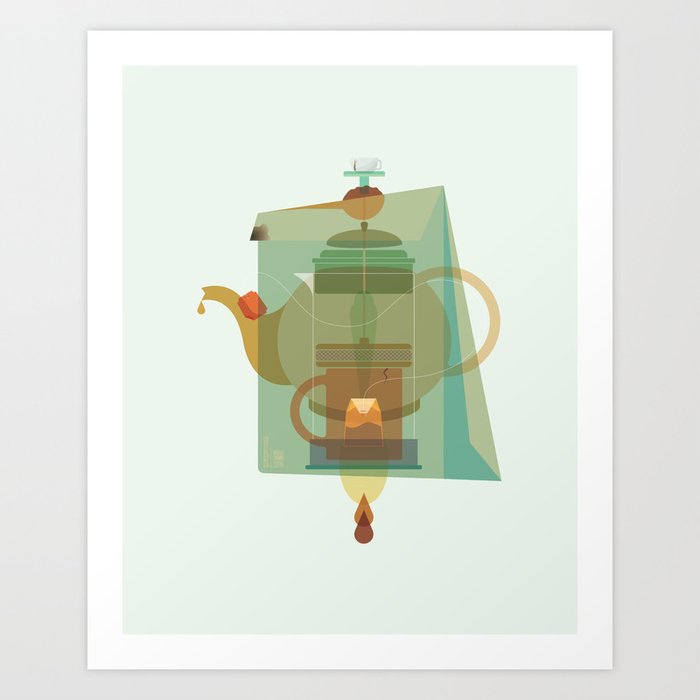 coffee&tea Art Print